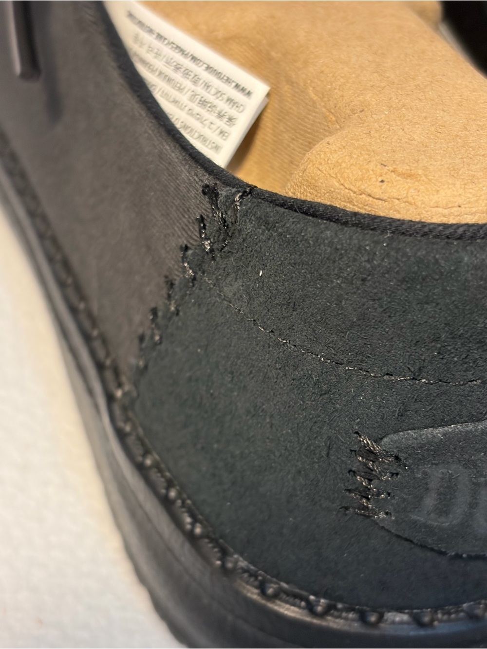 Hey Dude Women’s Black Casual Slip-On Shoes with Pearl Like Detail - Picture 4 of 7